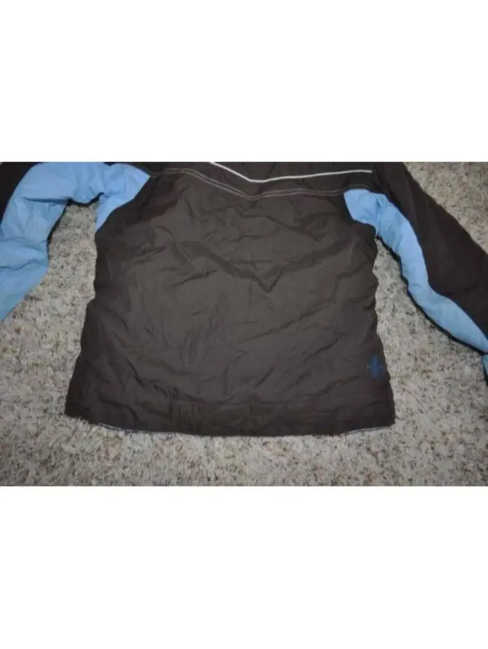 Columbia Winter Jacket Boys 14/16 Blue Brown Hooded Water Resistant Snow Ski